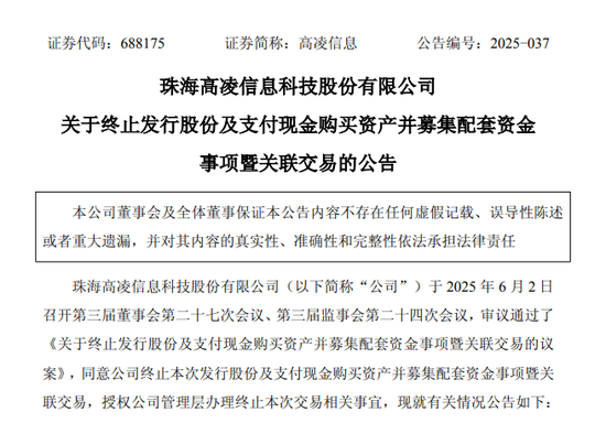 688175，终(🏐)止重大资产重组